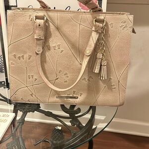 Brahmin Camille Beige Floral Handbag